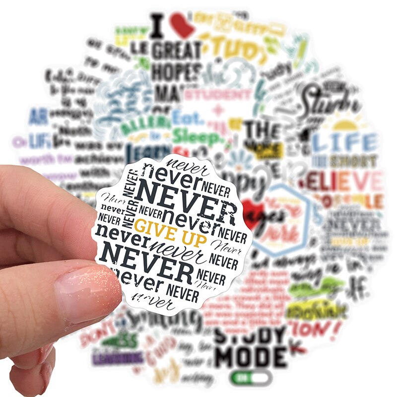 50Pcs Motivational Phrases Sticker Inspirational L... – Grandado