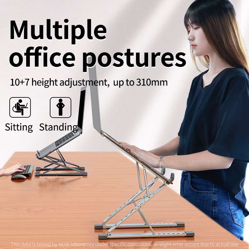 MC N8 soporte ajustable para computadora portátil de aluminio para Macbook Tablet Soporte para computadora portátil Mesa de enfriamiento Soporte plegable para computadora portátil
