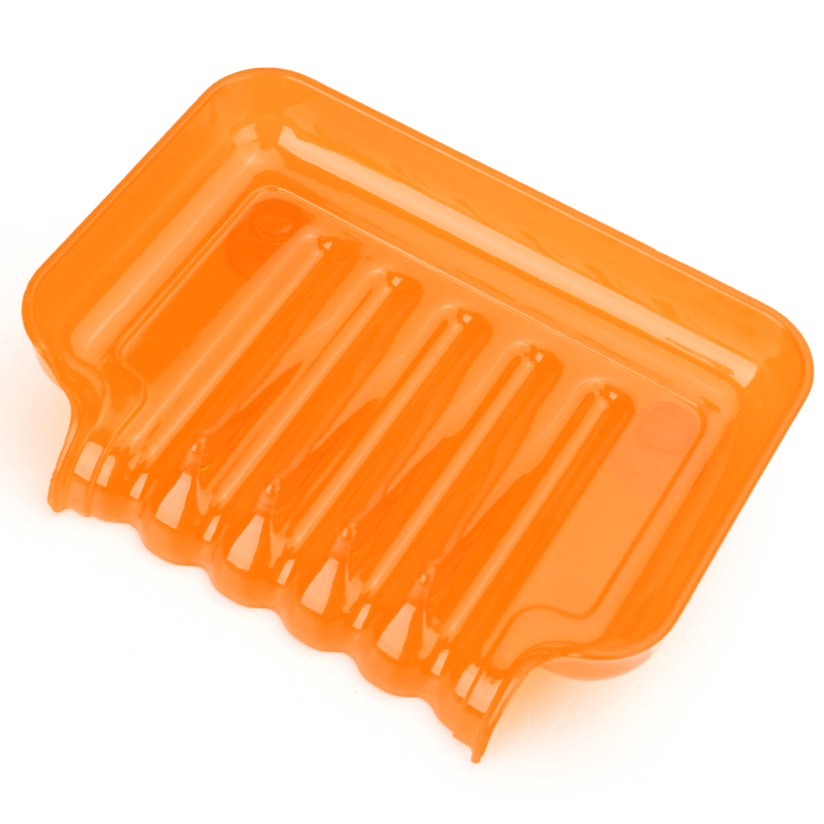 1 pieza de jabón de plástico cascada accesorios de baño caja de jabón de drenaje jabón de ducha drenaje del soporte para esponja de fregadero de cocina: Orange