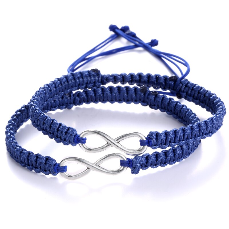 Mode Koppels Armband Liefhebbers Armband Voor Vriendin Vriendje Vrouwen Mannen Sieraden Handgemaakte Gevlochten Weven Touw Sieraden