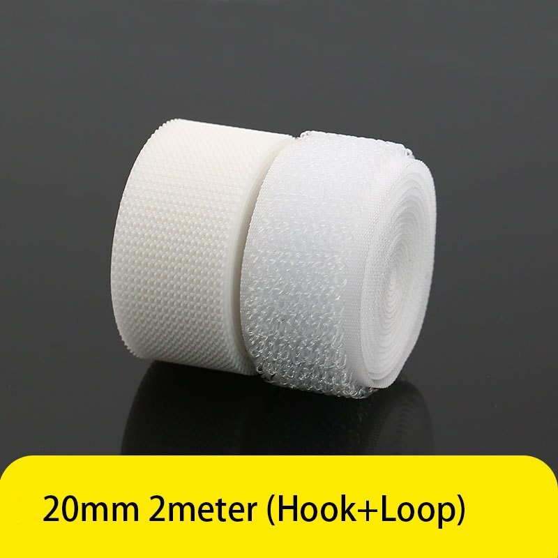 Bande velcro souple avec boucles et crochets, 2 mètres/paire, attache pour bébé, vêtements, accessoires de couture: 20mm 2 meters long