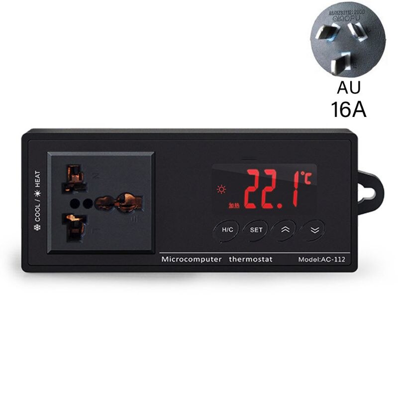 16a ac -112 uitlaat thermostaat digitale temperatuurregelaar aquariumverwarming accessoires met waterdichte sensor