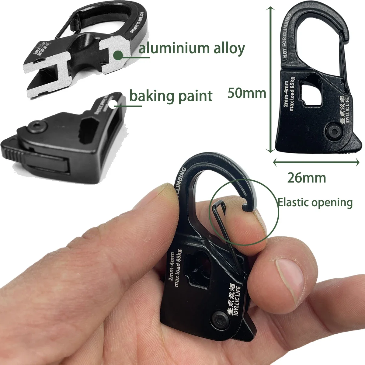 5m Camping Tent Koord Richter Wind Touw Vastbinden Reflecterende Spanner Bevestiging Katrol Ratel Luifel Touw Gesp