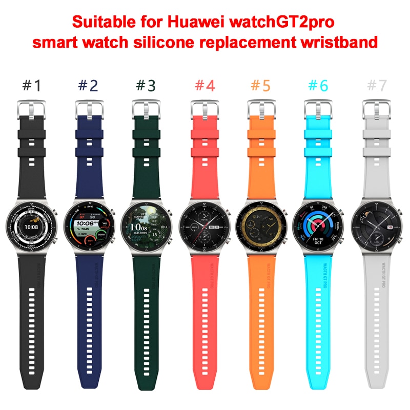 1PC Silicone Strap For Huawei Watch Gt2 Pro Official Silicone Strap Replacement Watchbands For Huawei GT2 Pro Watch Replace