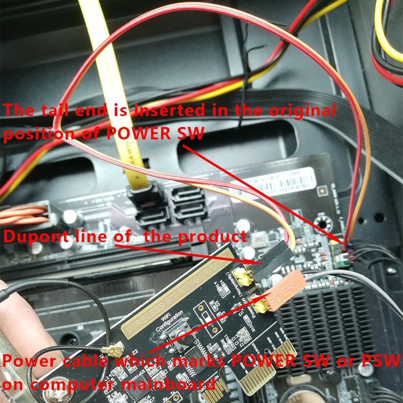 Mini PCI-E Desktop PC Remote Control Switch Card WiFi Wireless Smart Switch Relay Module Restart Switch Turn On/OFF