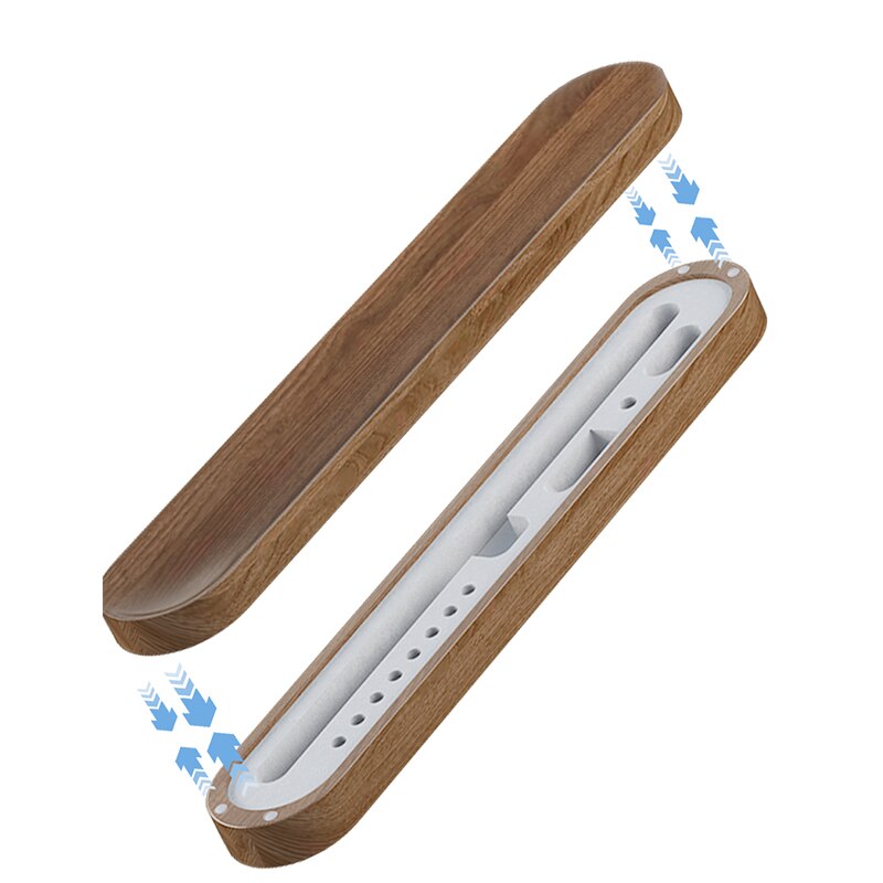 KASHCY Solid Wood Walnut Pencil Storage Box For Apple Pencil 1/2 generation accessories Tray