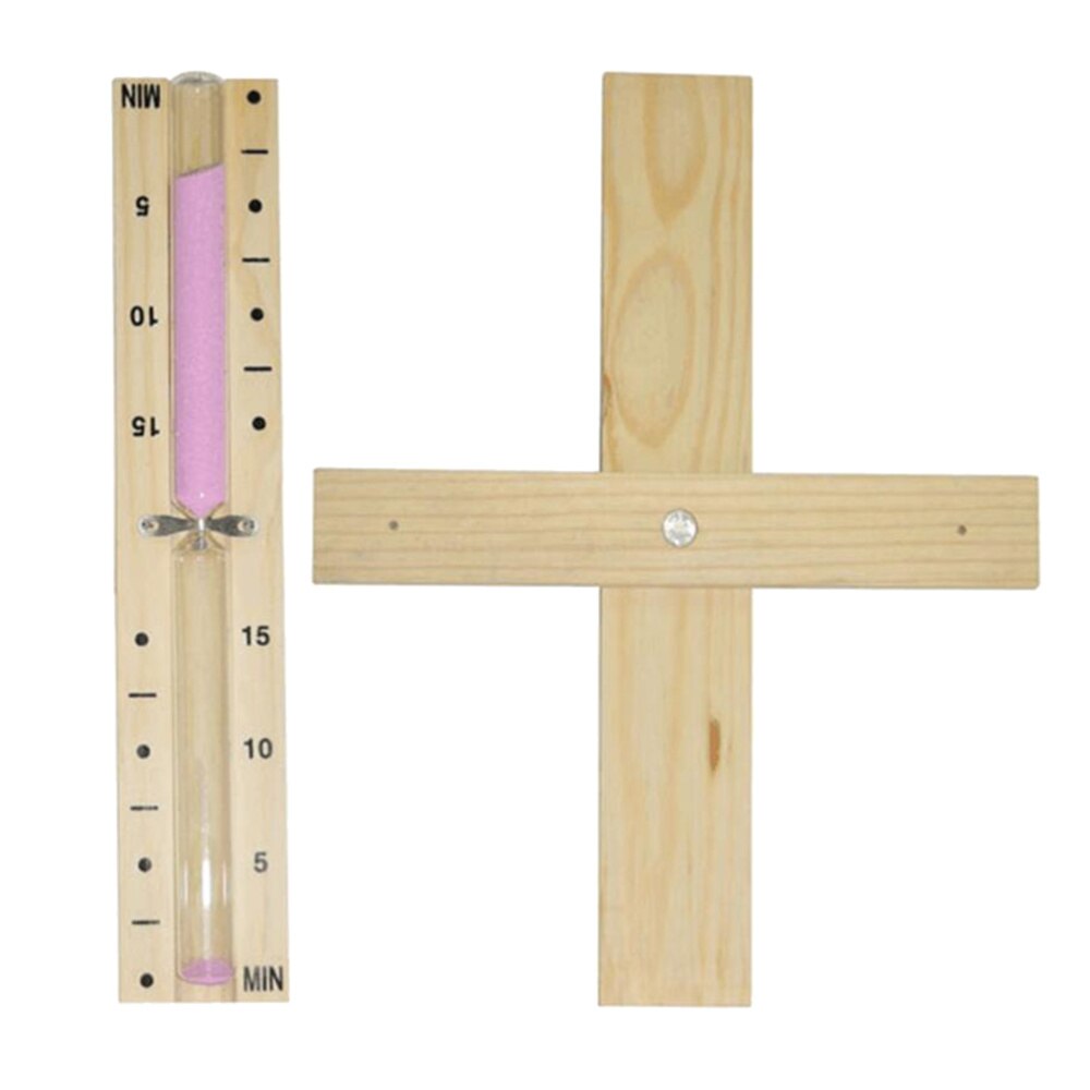 Wood Time Hourglass Funny Time Rotate Hourglass for Sauna Room (Sand Pattern)