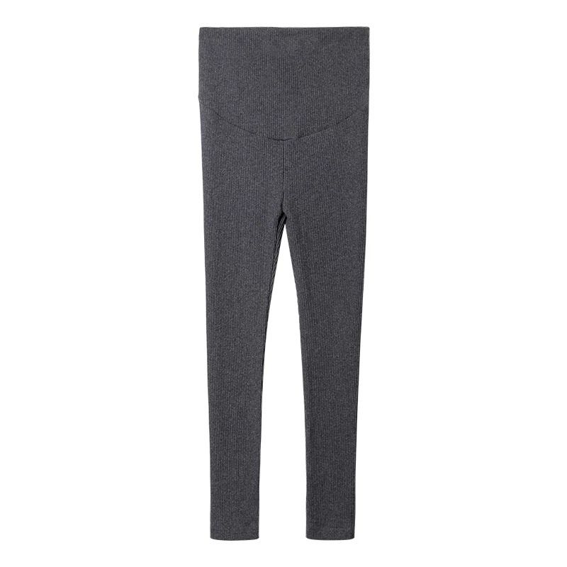 Winter Fleece Loose Cooton jeansy ciążowe ciążowe spodnie ciążowe dżinsy typu Boyfriend spodnie ciążowe dla kobiet w ciąży ubrania: dark grey / XXL 70-80KG