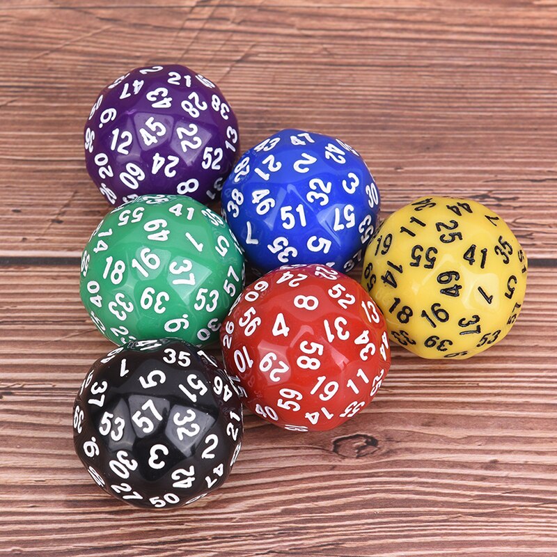 HEIßER! 1Pcs 60 gesicht Würfel Für Spiel Polyhedral D60 Multi Sided Acryl Würfel für TRPG spiel liebhaber