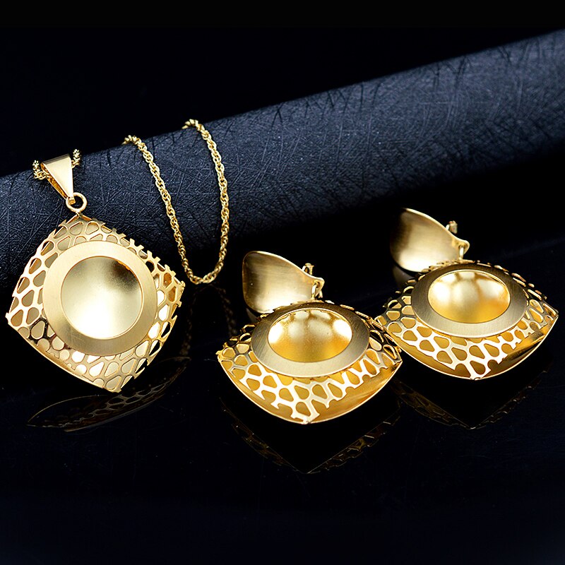 Sunny jewelry étnico quadrado conjuntos de jóias para mulheres colar brincos pingente para festa presentes de aniversário casamento jóias descobertas