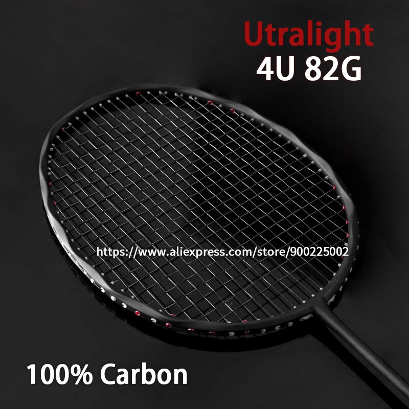Carbon Fiber Badminton Rackets 4U Professionele Offensief Soort Rackets Met Zakken Snaren 22-30LBS Racket Snelheid Sport