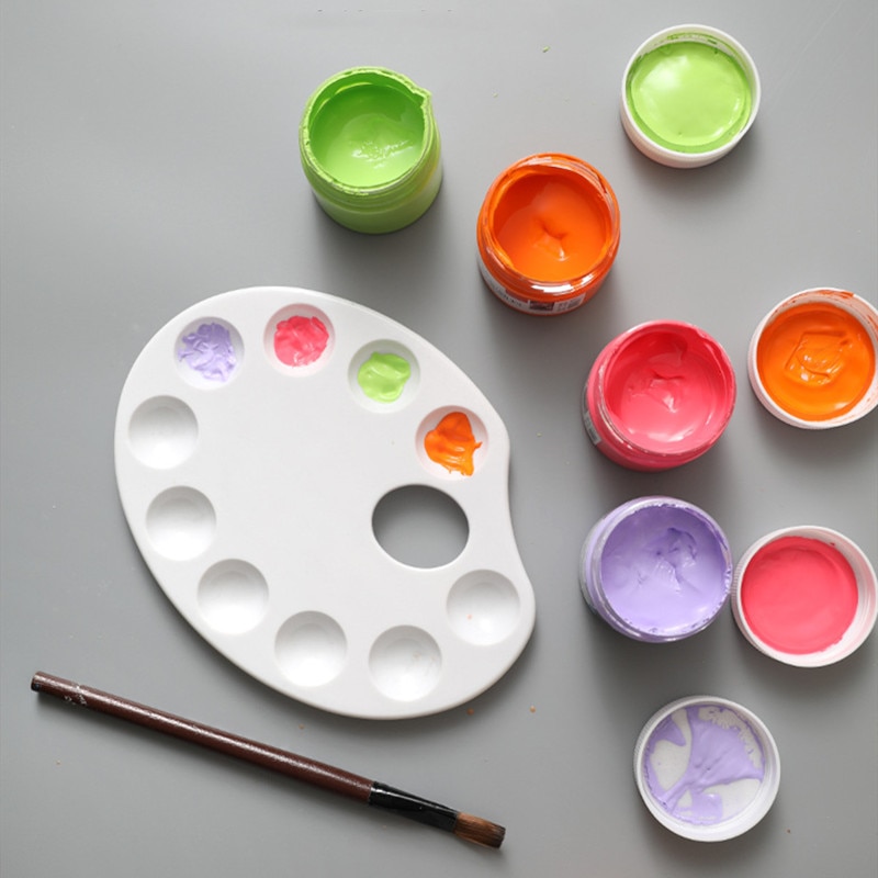 Fortykket plastik akryl palette gouache maling palette kunstmaling fortykket maling gør #39 det-selv børnemaling oliemaleri palette