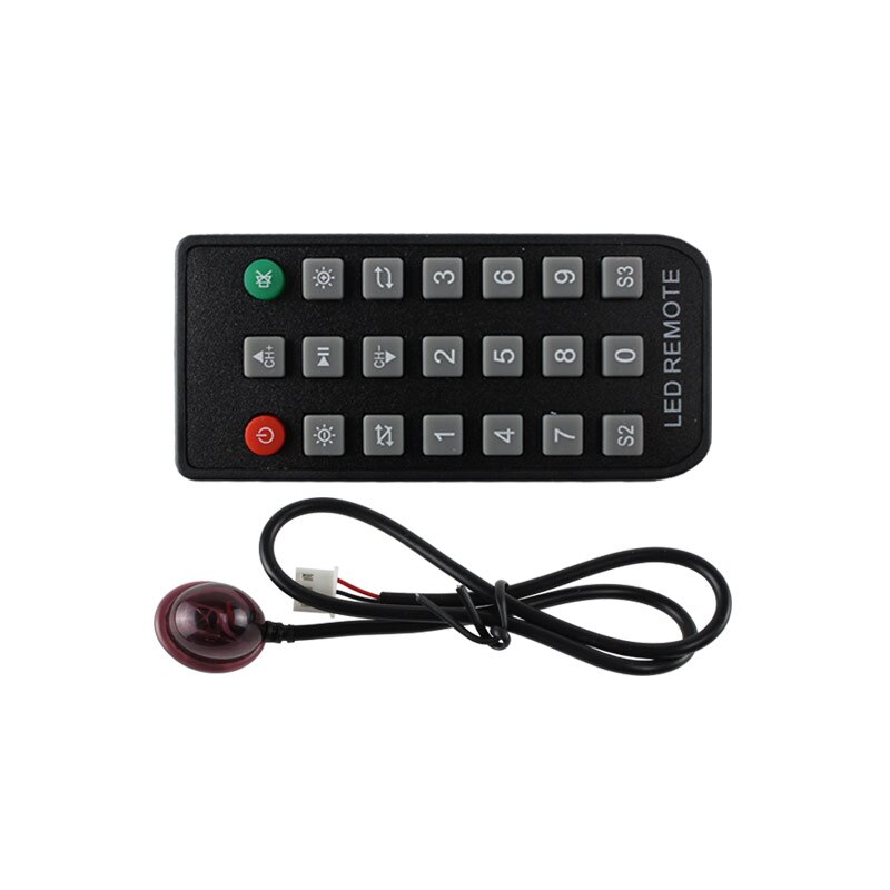 Huidu Sensors, Temperature 18B20,Temperature & Humidity Sensor AM2301,single/RGB Brightness Sensor, Sensor Box,1R remote: Black