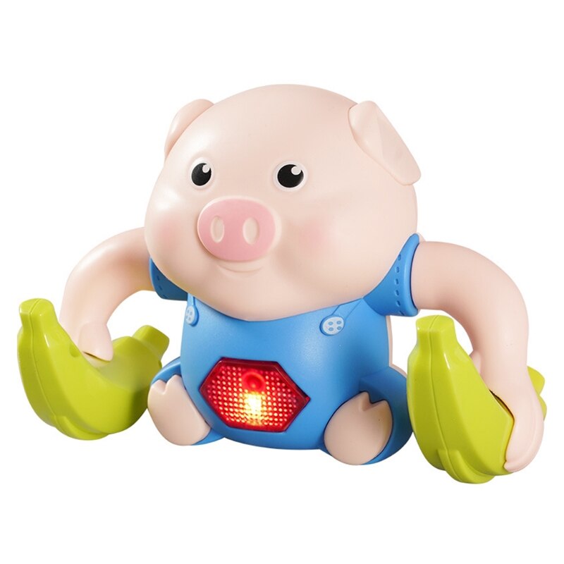 Electric Rolling Induction Learn to Talk Cute Pig Toy Voice Control Tumbling
