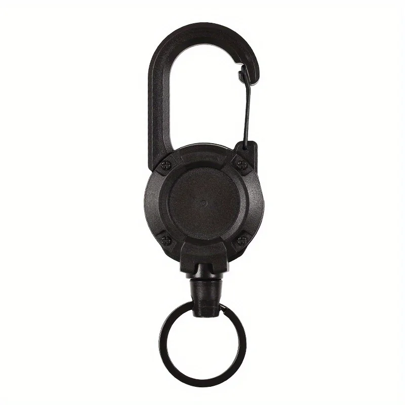 1/2/4 Uds soportes retráctiles extensibles llavero carretes de insignia Clip resistente con mosquetón llavero para hombres bolsas al aire libre