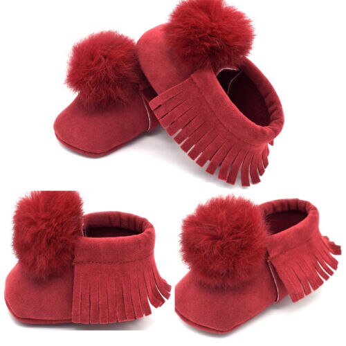 Bottes à pompon pour bébés garçons filles | Chaussures d'hiver pour tout-petits, baskets souples, taille 0-18M,