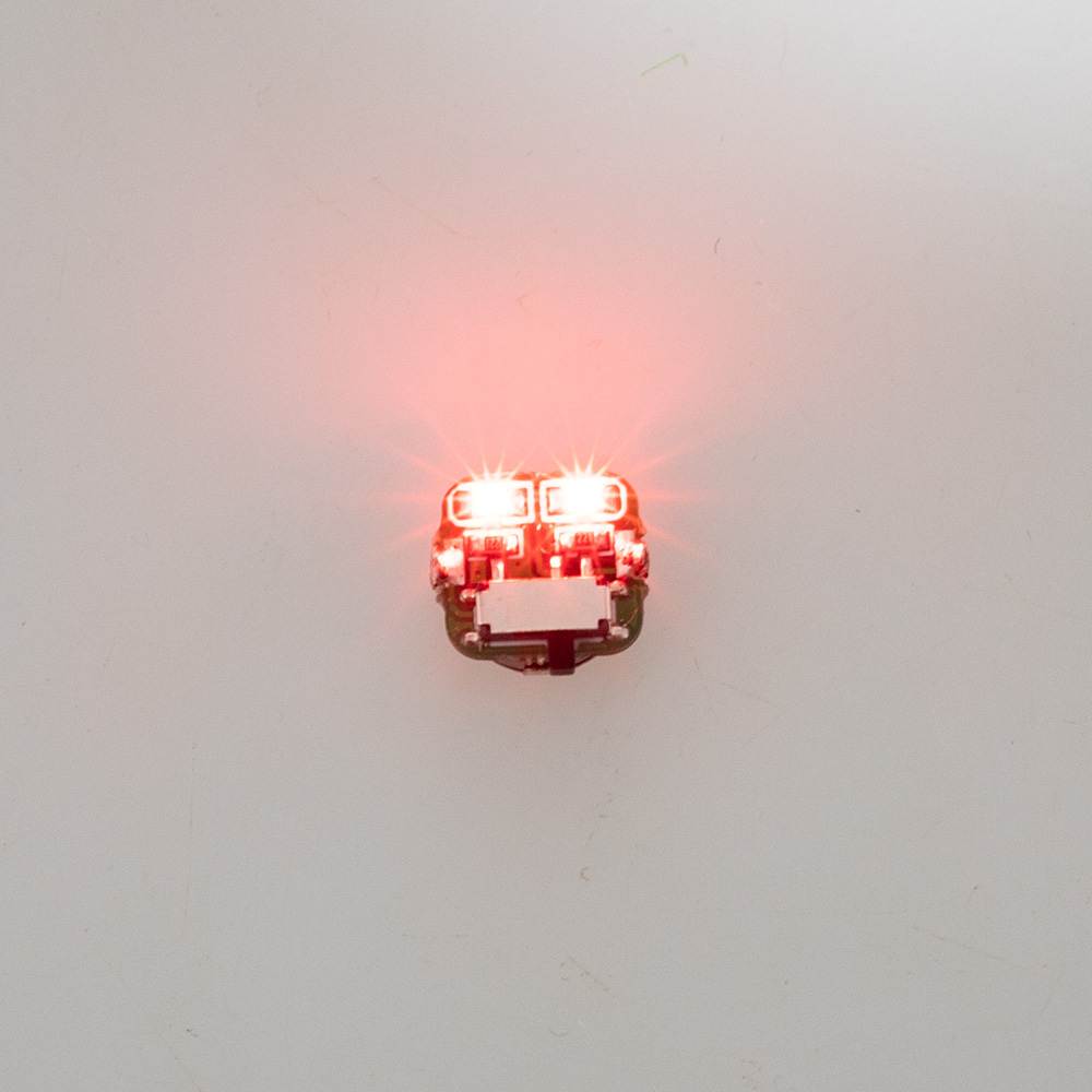 2 stk. enkelt/dobbelt led-lampe med kontaktstyring, ingen magnet nødvendig, flerfarvede valgmuligheder til gør-det-selv-modelbygning: Rød