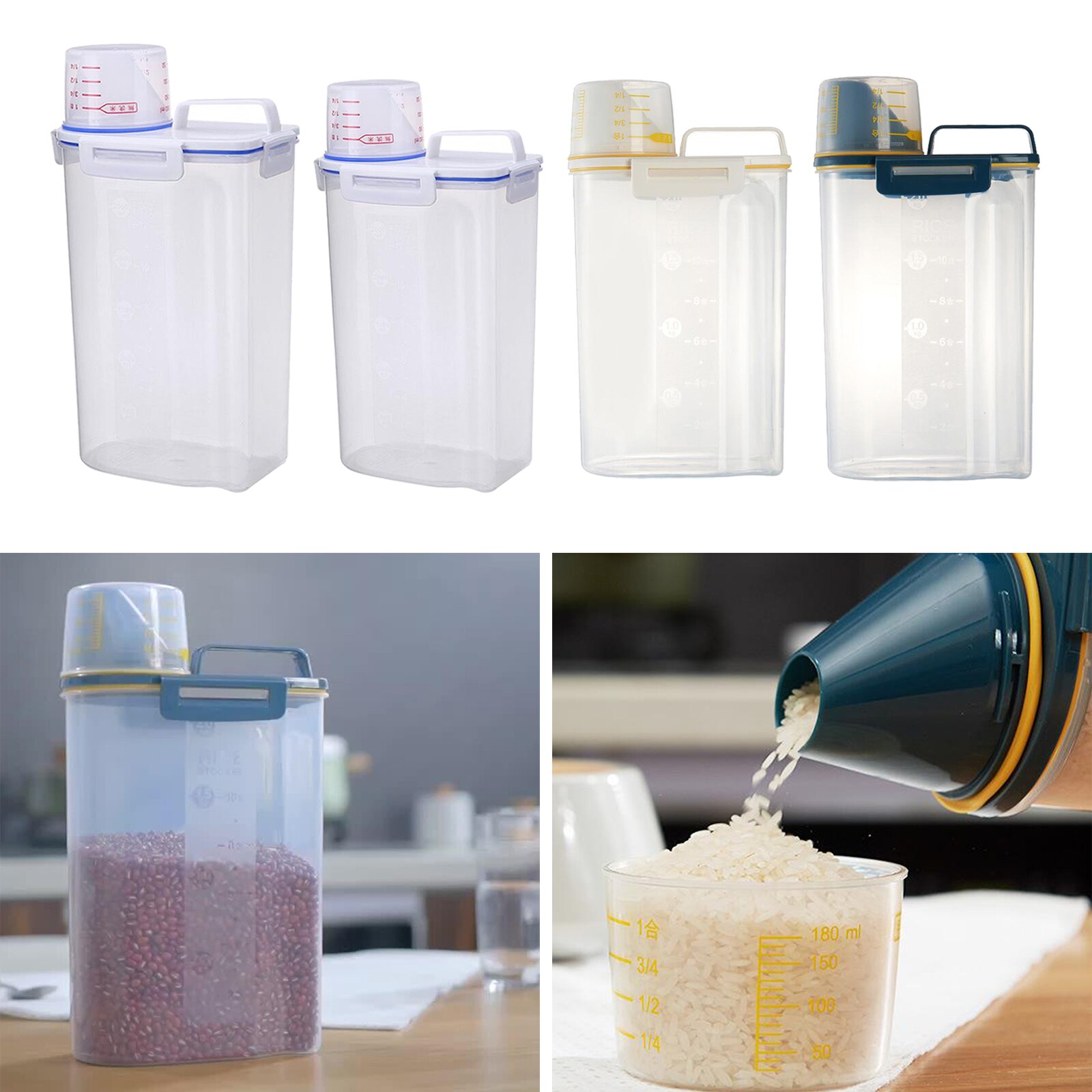 2.5L/3L Cereal Dry Food Pasta Rice Storage Container Food Box BPA Free