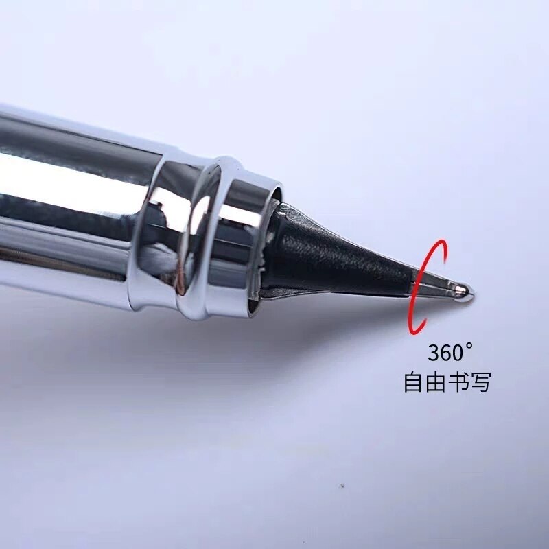 Hero 001 – stylo-plume à encre métallique, avec une pointe à 360 degrés, pointe réversible de couleur bleue, papeterie fournitures scolaires et de bureau