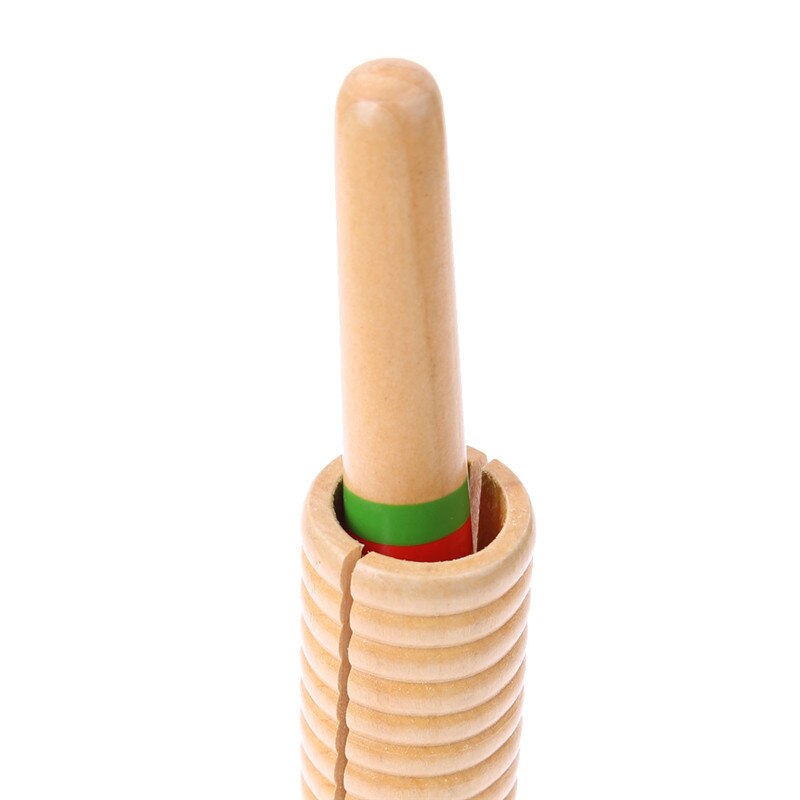 Tubo de sonido para niños, Juguete Musical con sonido de cuervo de madera, un solo hilo de percusión de anillo, instrumento Musical de juguete, juguetes educativos para bebés