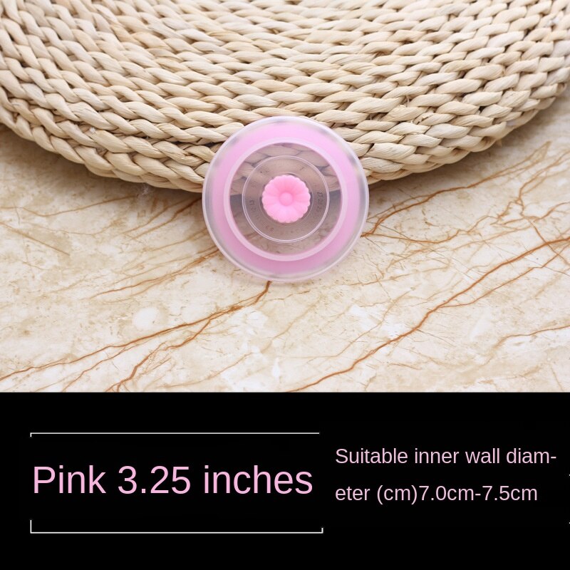 Reusable Food Packaging Cover Silicon Food Fresh-Keep Sealing Cap Vacuum Stretch Silicone Lids Kitchen Silicone Cover: Pink 3.25-inch
