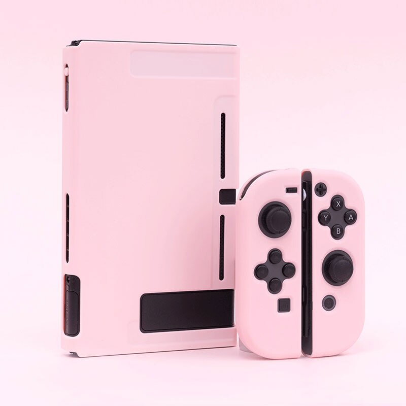 Nintend Switch Protective Case Cover Joy Con Controller Case Housing 5-piece Full Cover Shell For Nintend Switch Accessories: New Pink