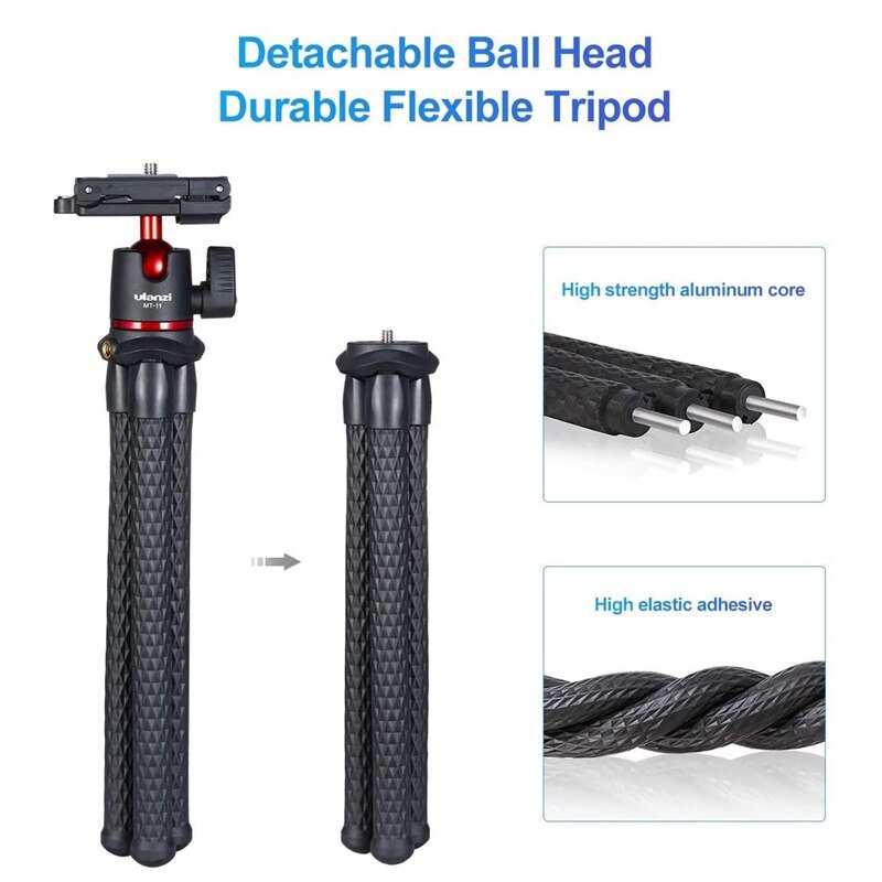 Ulanzi MT-11 Portable Flexible Phone Camera Tripod Foldable Bracket Octopus Mount Photo Studio Photography Set