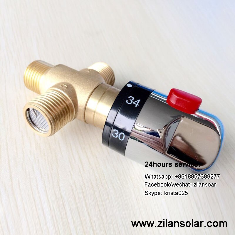 1/2" brass thermostatic mixing valve