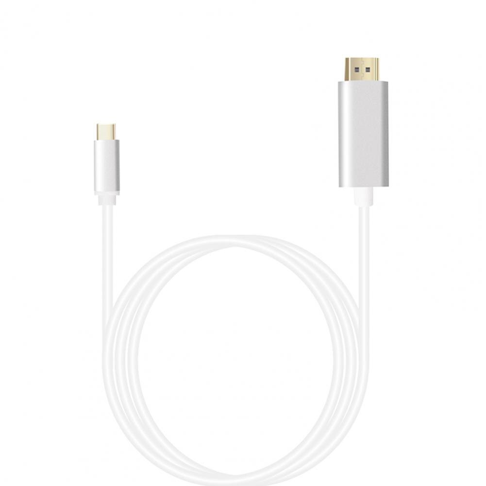 USB C to HDMI-compatible Cable Charge in Both Directions Ultra-thin Wire Connector for Macbook- Hewlett-Packard PC