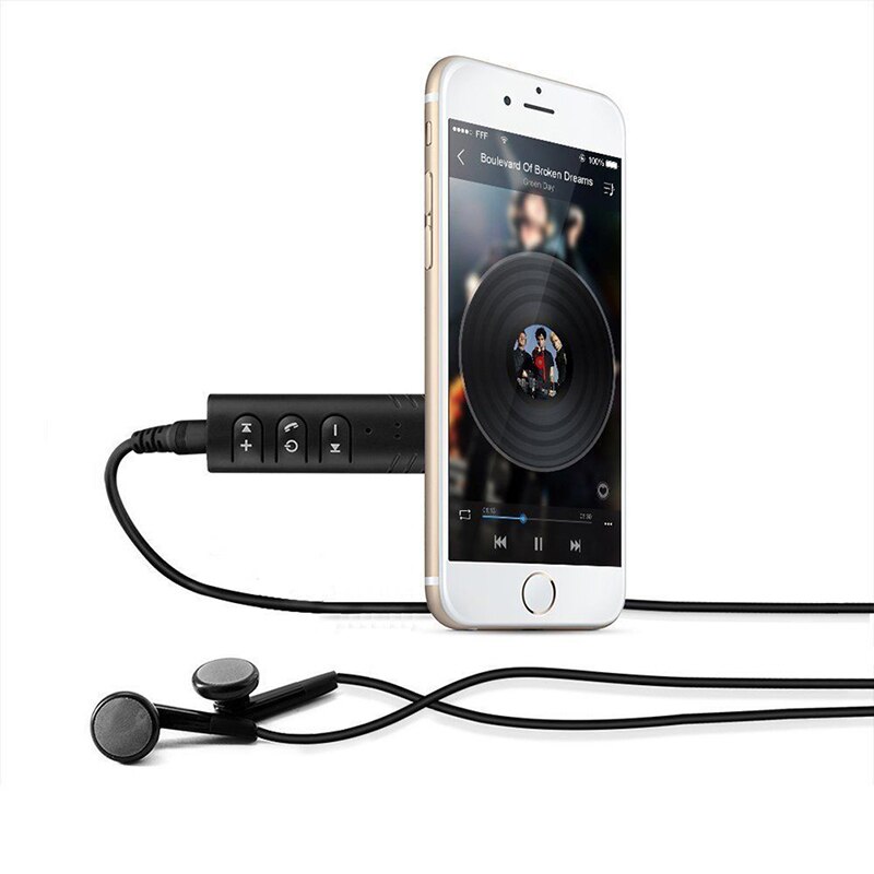 Adaptador de música Bluetooth, transmisor coche, receptor de Audio Universal, Mini Aux, manos libres