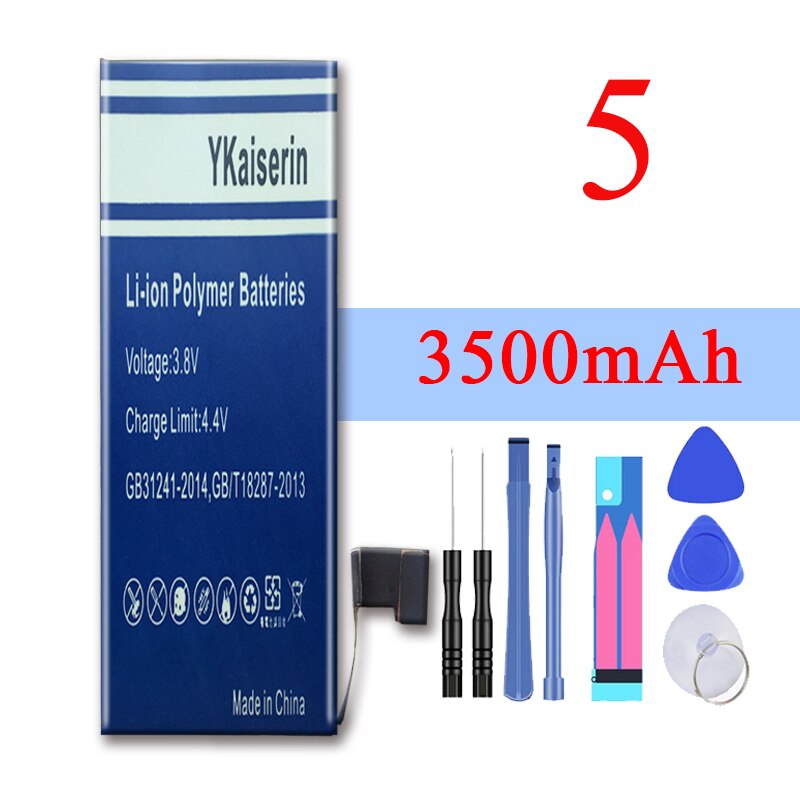 Ad alta Capacità Della Batteria Del Telefono Mobile Per Il IPhone 4 4s 6s 6 7 8 6S/6/7/8 più di X Batteria di Ricambio Per Apple 5 5S 5C Se + Codice Binario: For iPhone 5