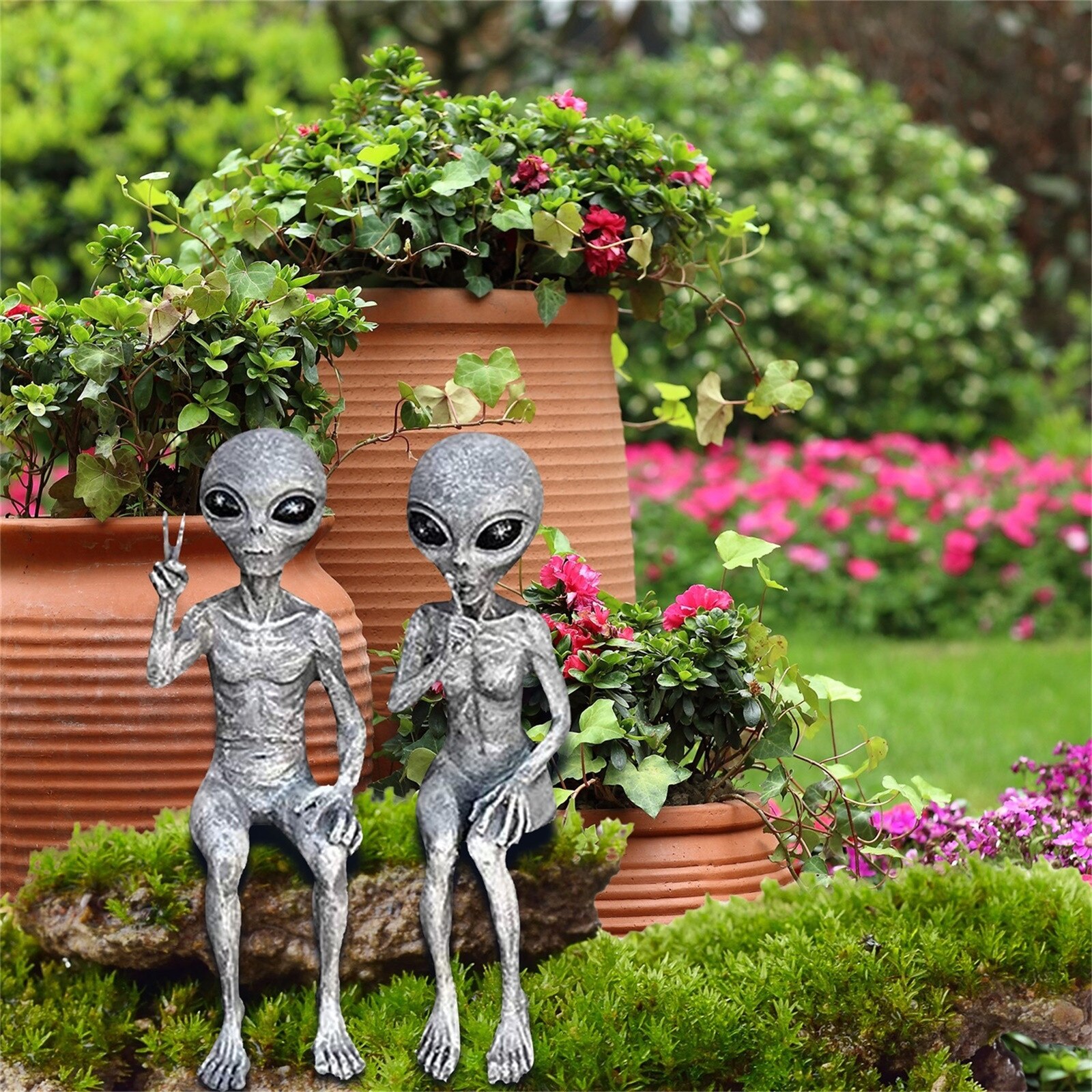 Outer Space Alien Standbeeld Interieur En Outdoor Decoraties Jardineria Decoracions Baby Frame Standbeelden Tuin Accessoires D23