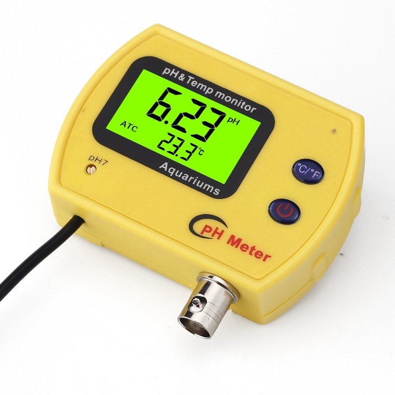 Portable numérique LCD en ligne pH TEMP mètre acidimètre Aquarium eau potable moniteur de 0.01 PH électrode analyseur rétro-éclairé