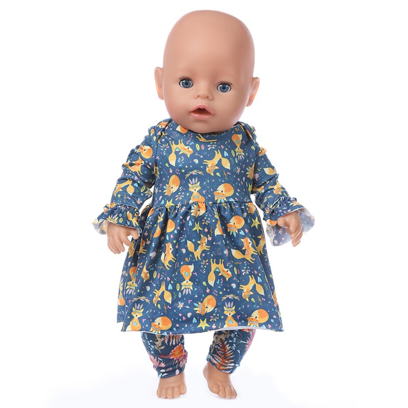pass 17 tommers født baby 43cm dukke klær tilbehør 3- stykke lue rose kjole til baby bursdag festival: Q -107