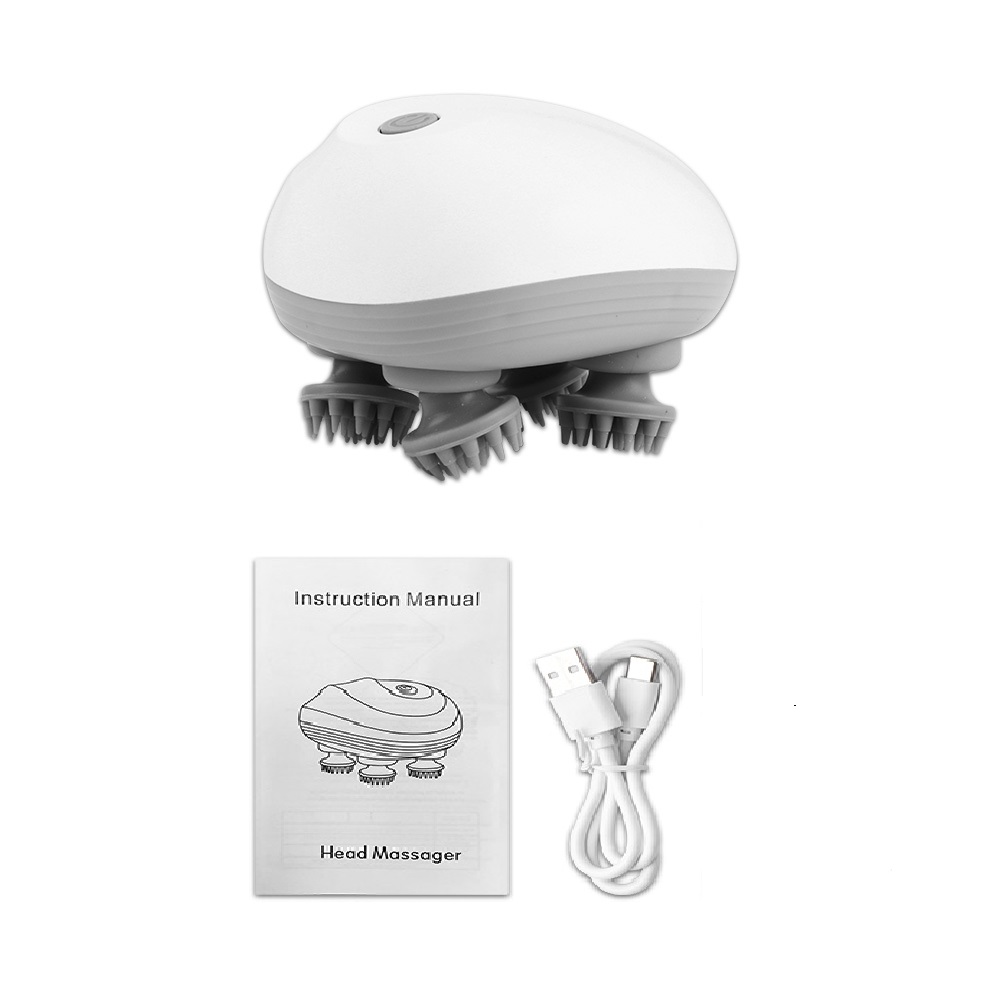 Elektrische hoofdmassager Lichaam Schouder Been Arm Nek Deep Tissue Hoofd Hoofdhuidmassage Kneden Vibrerend apparaat voor kattenmassage: Default Title
