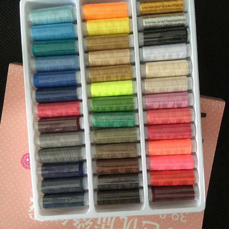 39 Colors Sewing Thread Home Embroidery Sewing Machine Line Box Sewing Accessories