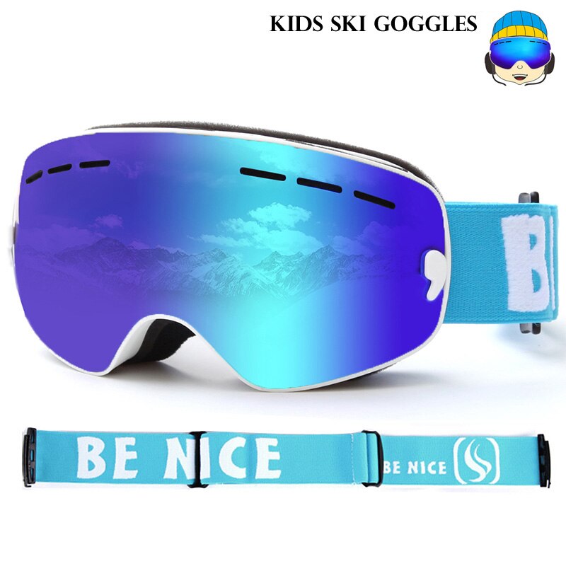 Kids Skibril UV400 Anti-Fog Snowboard Bril Dubbele Lens Sneeuw Bril Skiën Masker Winter Kinderen Skiën Goggles Eyewear