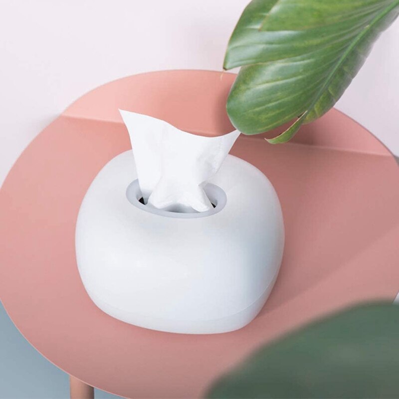 Tissue box led natlampe, tissue box cover, opbevaringshylde, papirhåndklæde opbevaringsboks sengebordslampe multifunktion genopladning