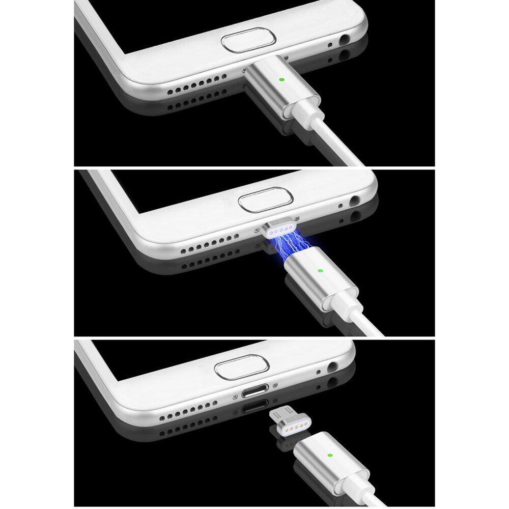 Reversible magnetic micro usb cable for charging and transfer data