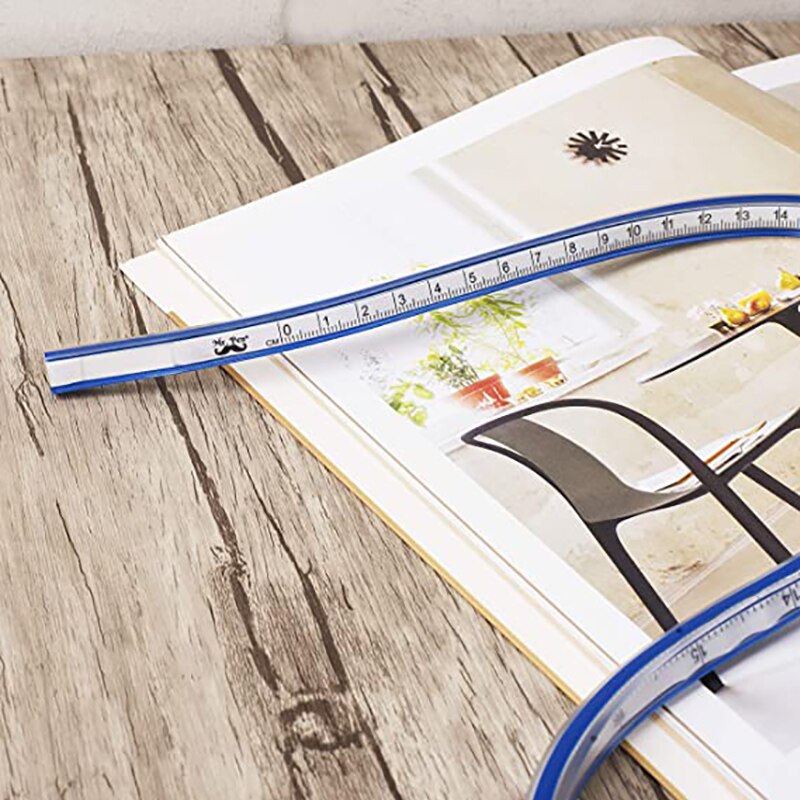 Multifunctional Flexible Curve Ruler Measuring Drawing Ruler Woodworking Tailors Pattern Tools Student Supplies