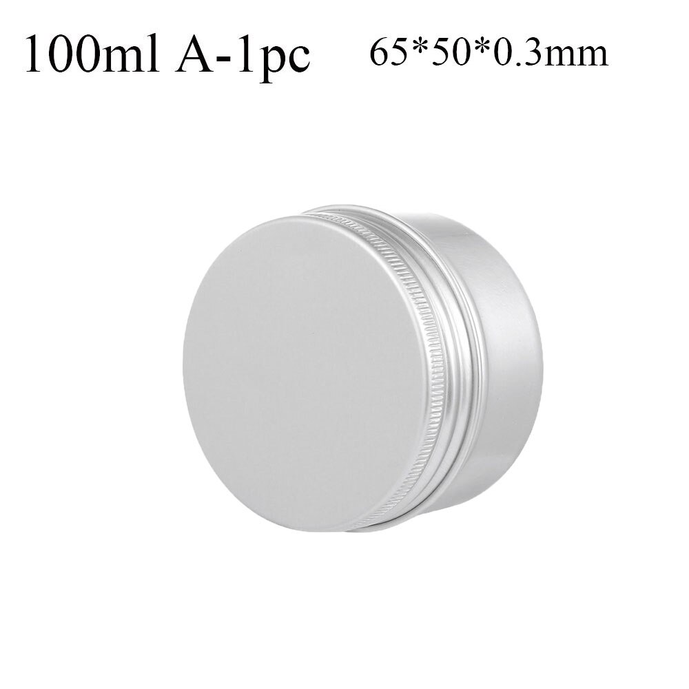 Botes de muestra de aceite de maquillaje, caja de cera, botellas de aluminio, latas de embalaje reutilizables, contenedor de lata, bote de cosméticos, tornillo superior,: 100ml A-1pc