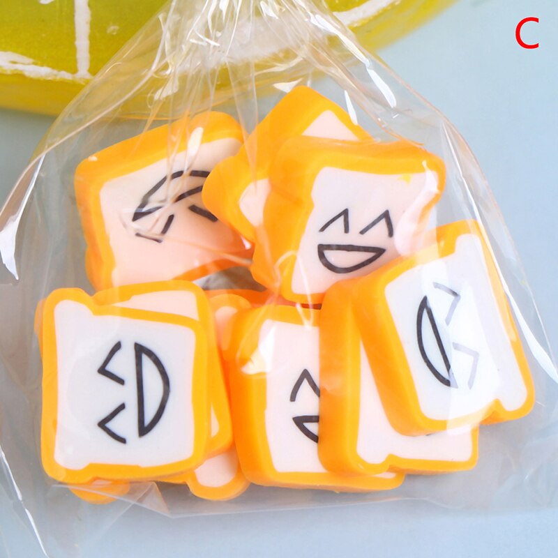 6Pcs/Bag Miniature Scene Model Doll House Mini Bread Macaron Bag Decoration: C