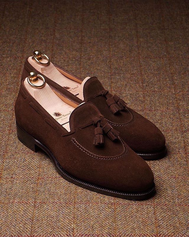 Hommes Faux daim cuir talon bas robe à franges mocassins à enfiler chaussures peu profondes Vintage classique mâle chaussures décontractées Tv883: 39