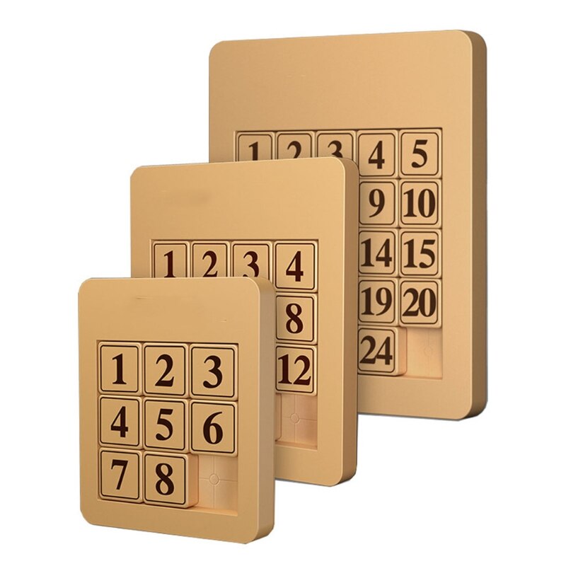 Klotski Number Puzzle Brain Teaser Puzzle Brain Developmental Jigsaw Education Science Kits Toy Magnetic Slide Tangram