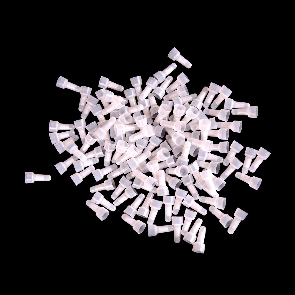 100 PCS CE2 Closed End Crimp Caps Electrical Wire Cable Terminals Connectors Set AWG 16-14