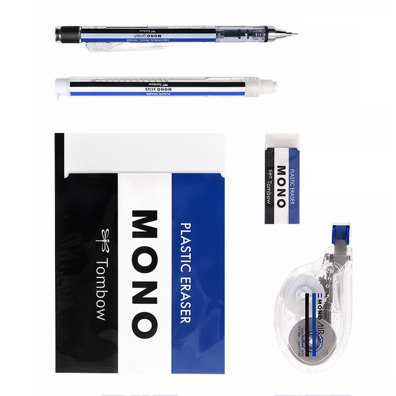 Japan TOMBOW Mechanical Pencil Limited Edition Set Correction Belt Push Rubber Horizontal Line This Student Exam Stationery