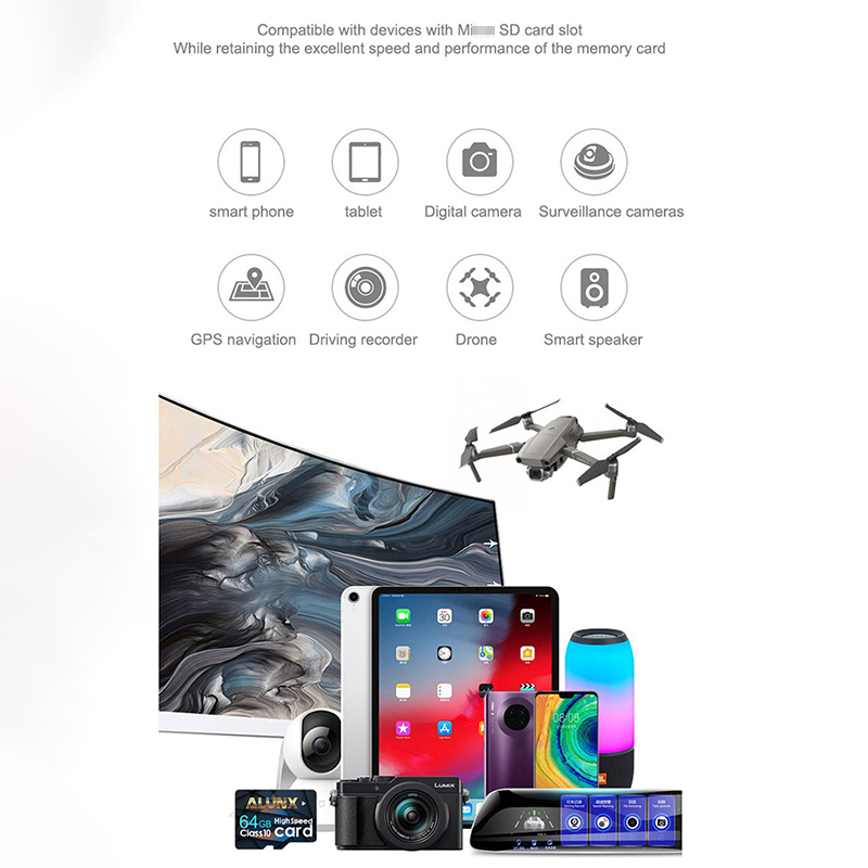 Ultra-high-speed tf memory card, 4 gb/8 gb/16 gb/32 gb/64 gb u3 c10 blue memory sd card for camera surveillance, storage