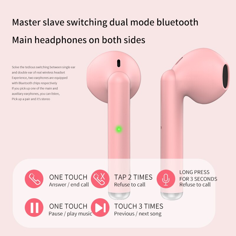 Newmsnr Hi-Fi Sound Bluetooth Earphone Bluetooth5.1 Wireless Earbuds Waterproof & Sweatproof Earphones With Mic Original Headset