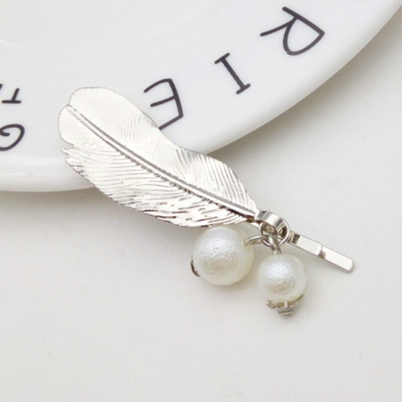 1pcs White Hair Pin Kid Girl Baby Pearl Clip Women Korean Snap Barrette Stick Hair Styling Accessories