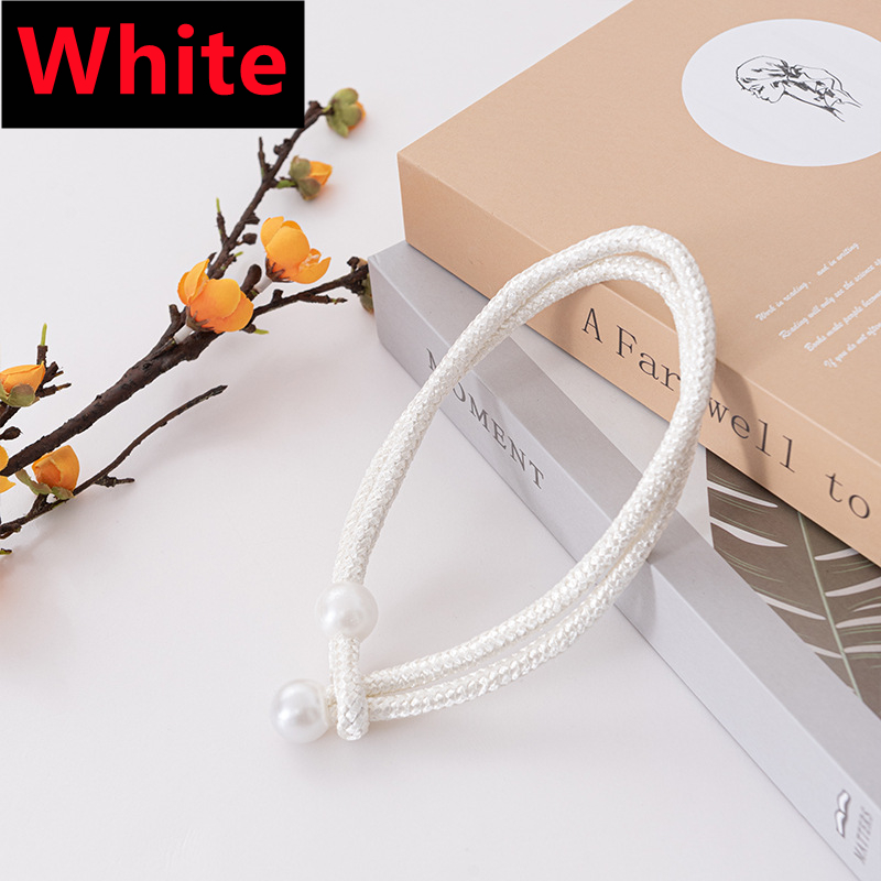 2/1PCS Kleine Parel Gordijn Clip Gordijn Houders Tie Terug Gesp Clips Opknoping Bal Gesp Tie Terug gordijn Decor Accessoires: WHITE / 55-90cm
